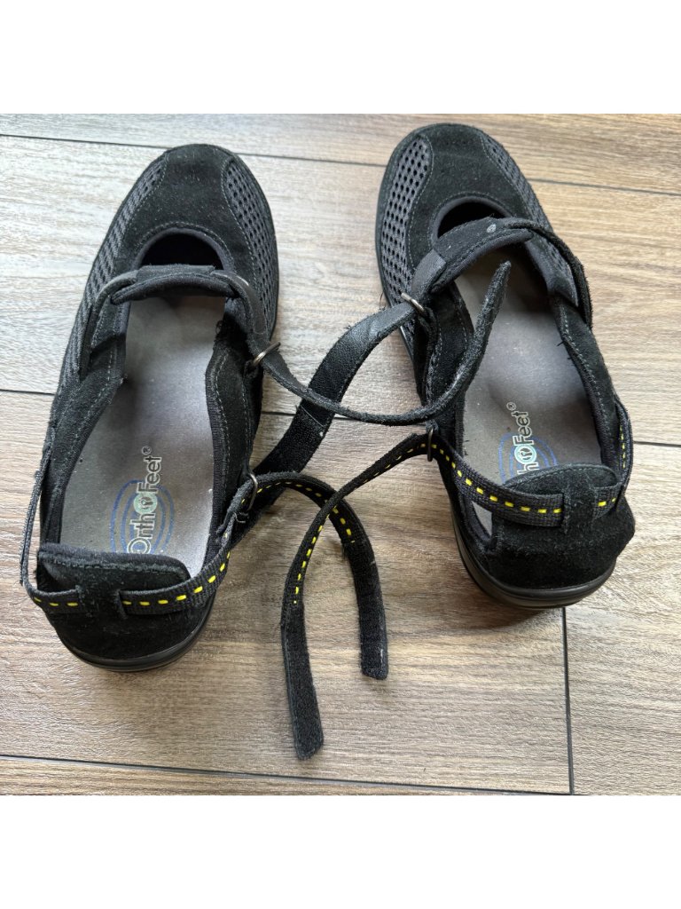 Orthofeet Sanibel Mary Jane Shoes Women's Size 9 Xx-Wide Black Leather Walking — image 8 of 8
